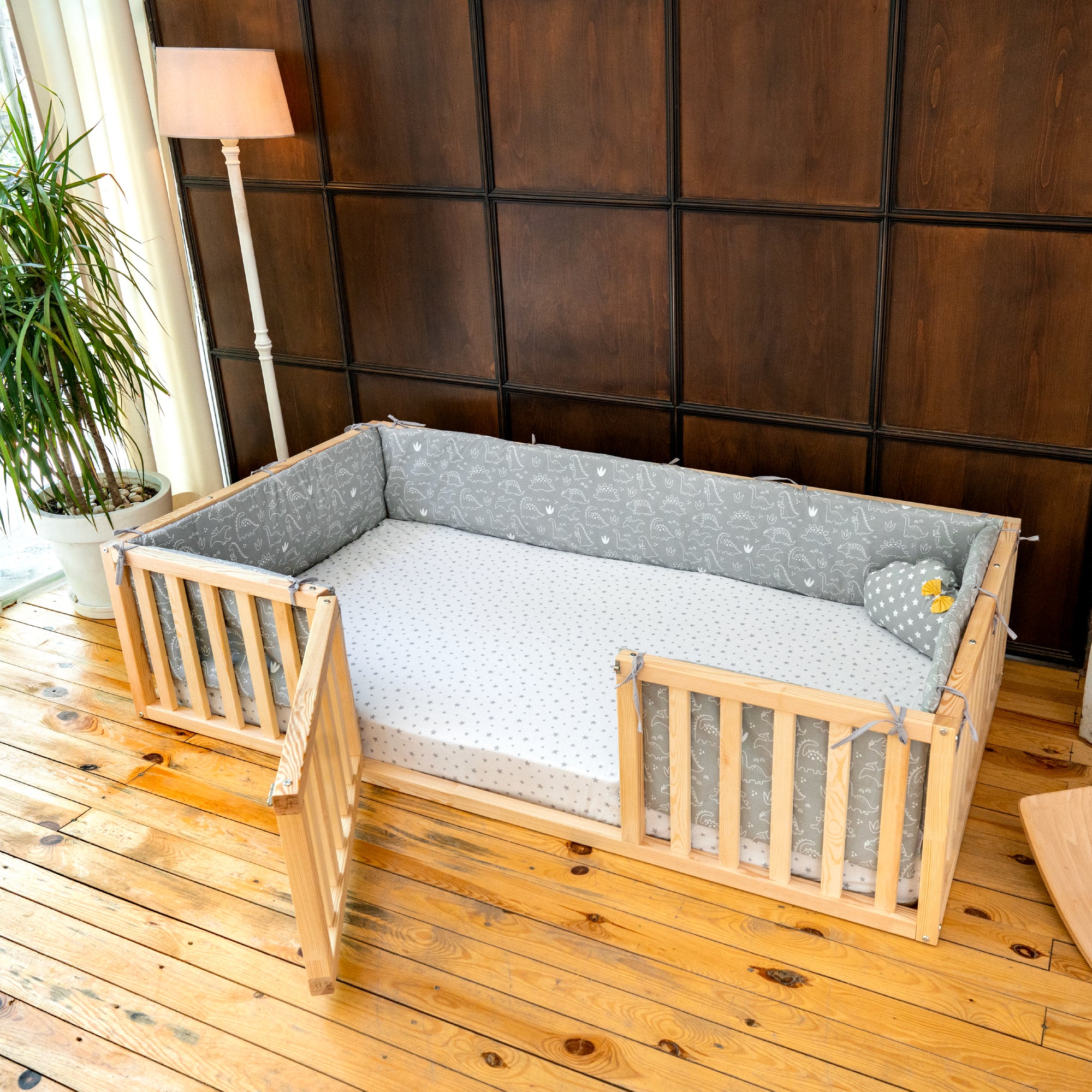 Astoria - Montessori Playpen Floor Bed with Railings and Gate