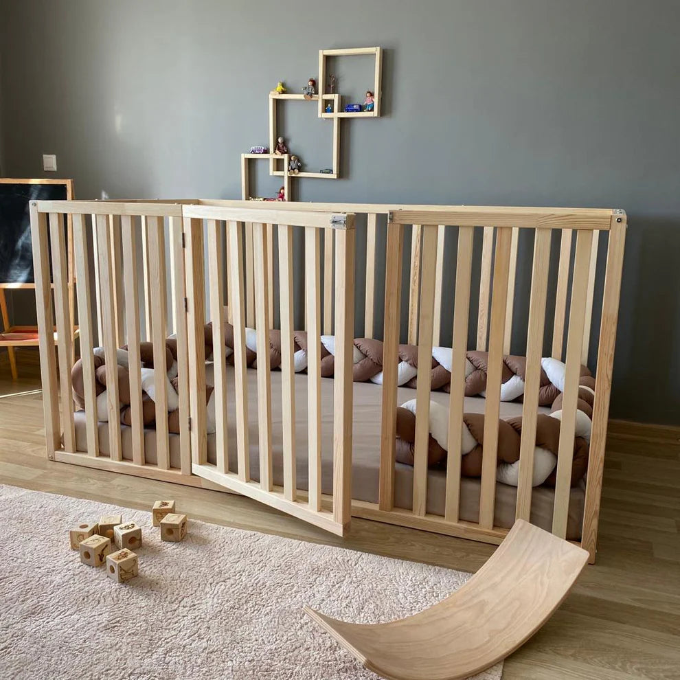 Montclair - Montessori Floor Bed with High Railings and Gate