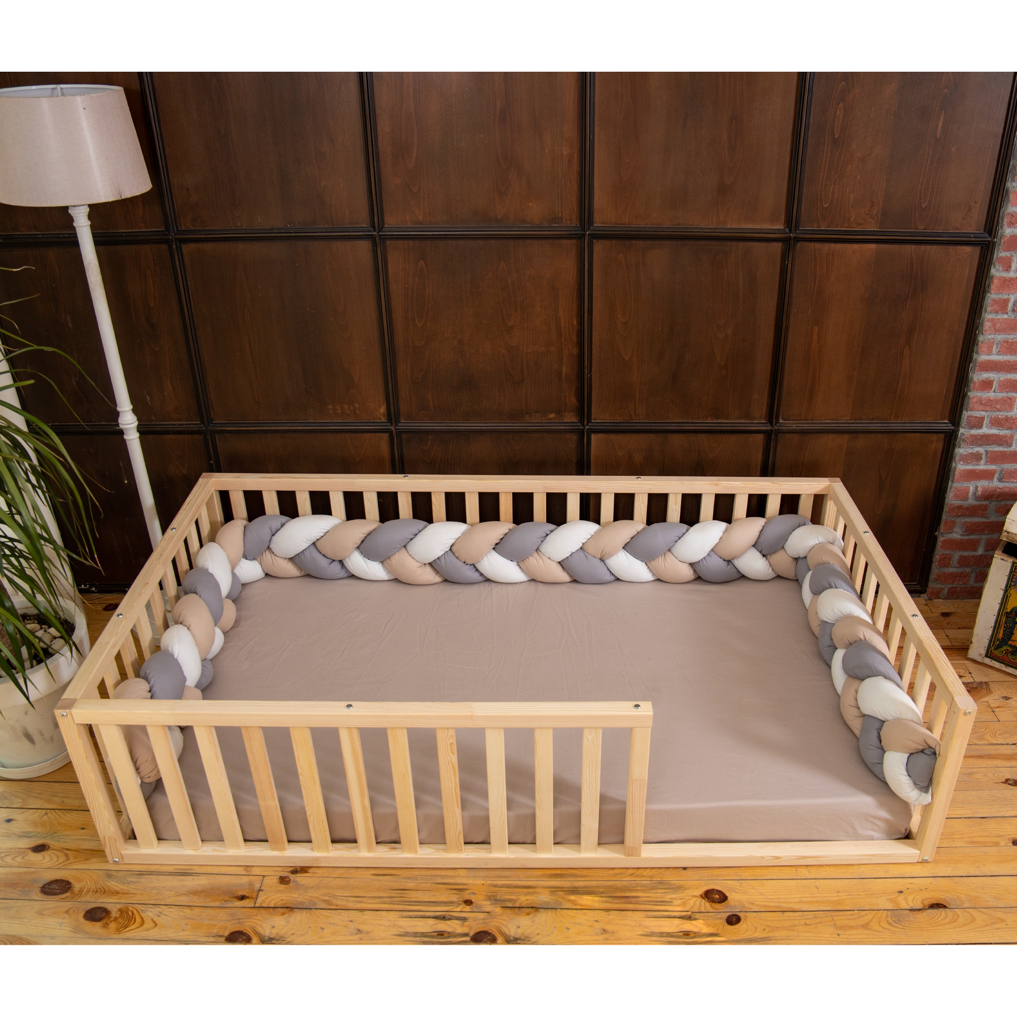 Ellington - Montessori Floor Bed with Railings