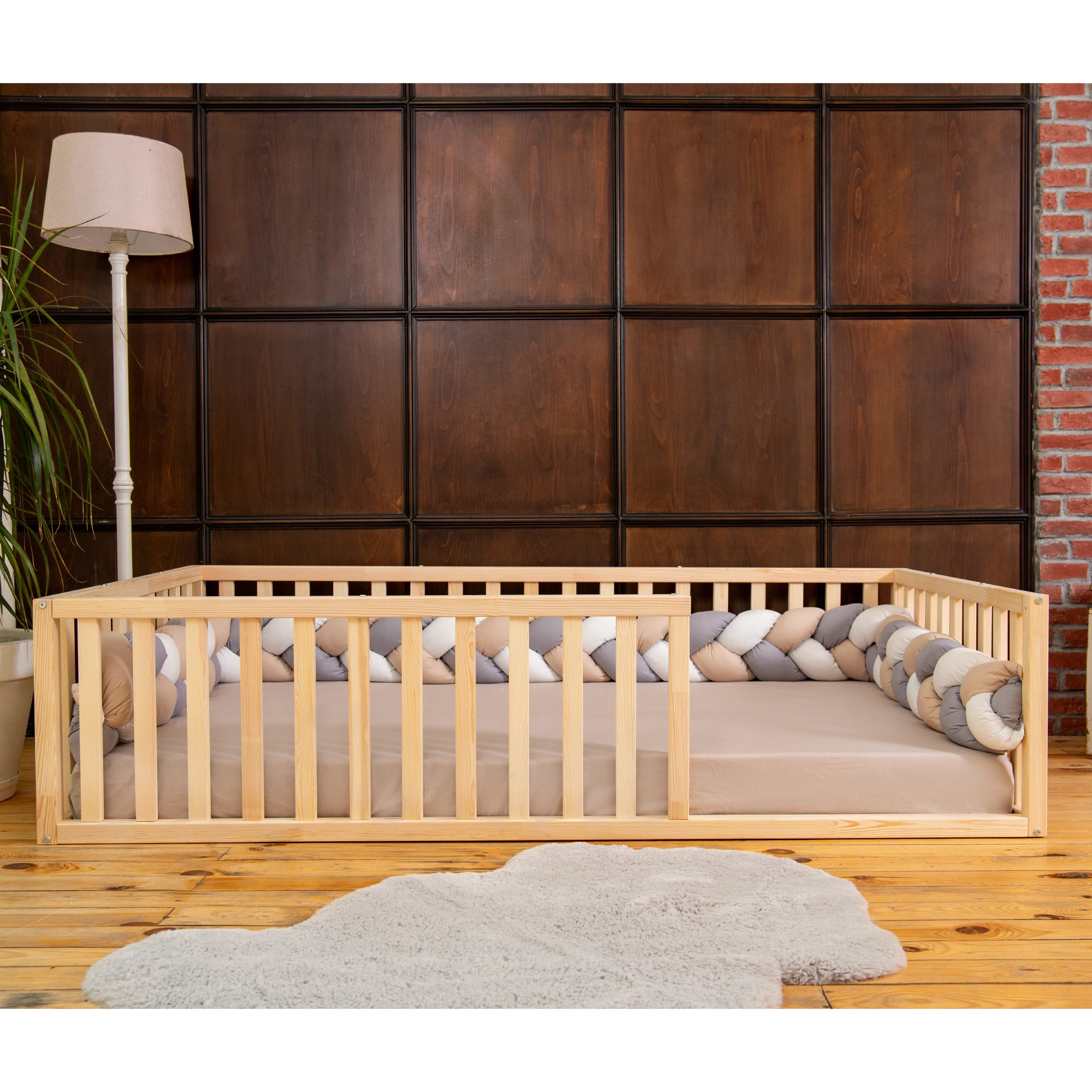 Ellington - Montessori Floor Bed with Railings